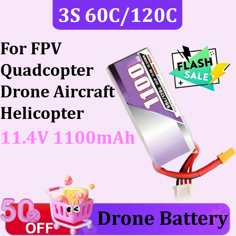 Drone Battery 3S - 3S 1100mAh 60C/120C 11.4V Lipo Pil