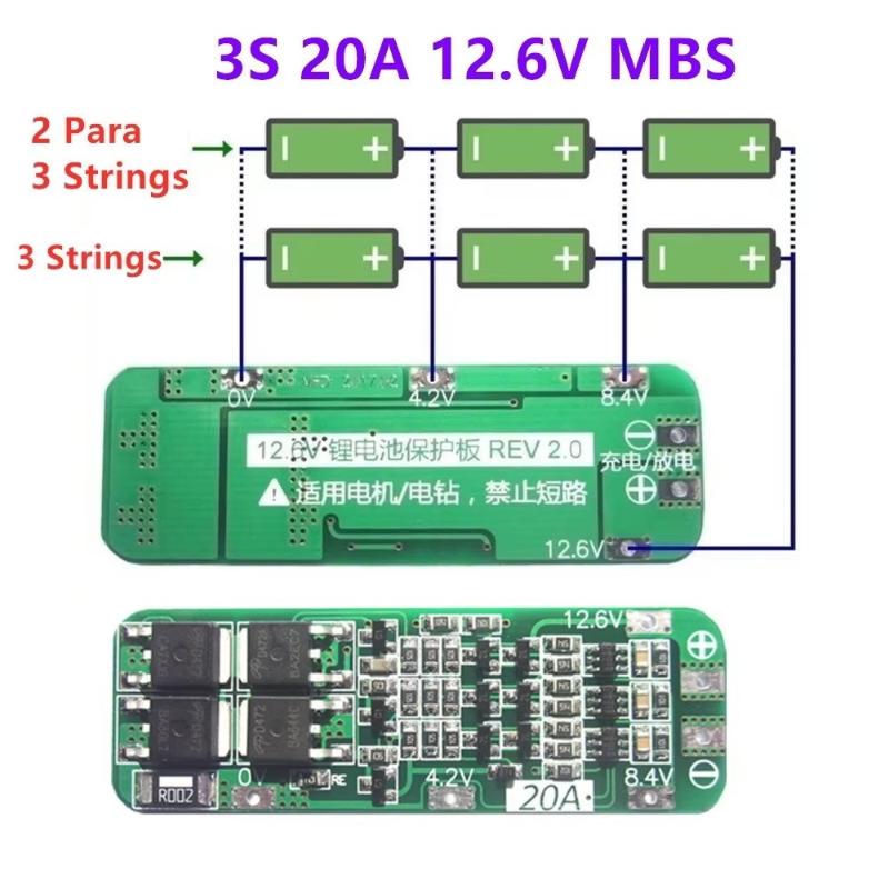 Drone Battery 3S - 3S 20A Lityum Pil Şarj Koruma
