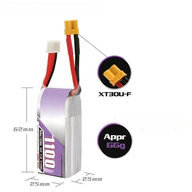 3S 1100mAh 60C/120C 11.4V Lipo - Drone Battery 3S incelemesi ve fiyatı