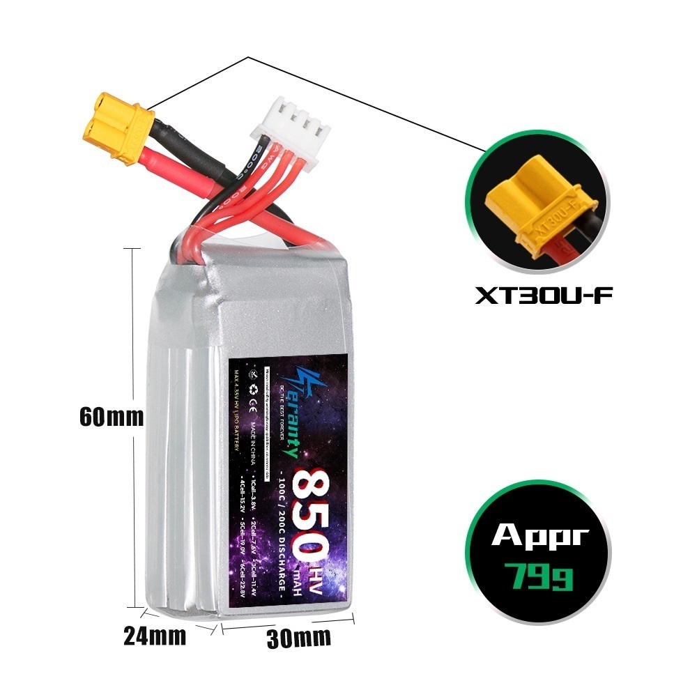 1/2/3 adet TERANTY 3S 11.4V Li - Drone Battery 3S incelemesi ve fiyatı